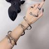 Punk Multilayer Metal Alloy Gold Black Color Cool Bendy Snake Necklace Bracelet for Women Men Chunky Jewelry CDN