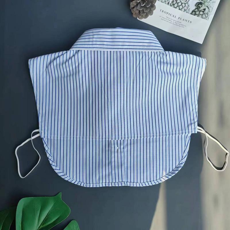 24 Years Old Versatile Shirt Collar Pointed Collar Striped Fake Collar Women'S Shirt Collar Men'S Fake Collar
