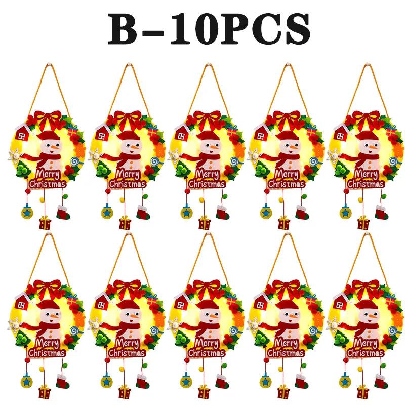 DIY Christmas Wreath Craft Kit for Kids with Light Up Decorations Create Your Own Lighted Holiday Ornament for Christmas Decor