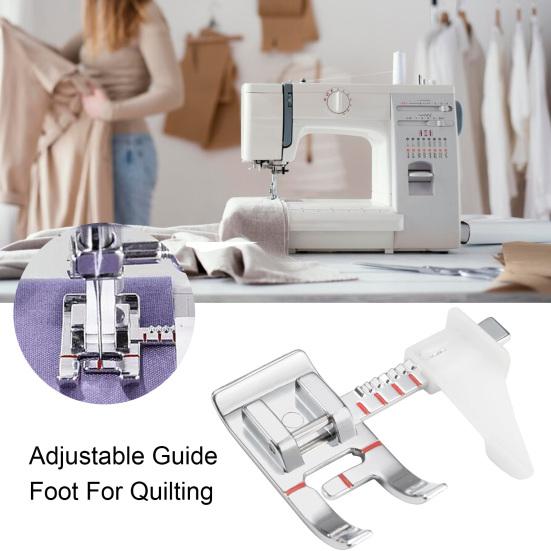 Прижимная лапка для швейной машины с регулируемой направляющей Snap-On из нержавеющей стали для квилтинга и пэчворка, низкая ножка для бытовых швейных машин