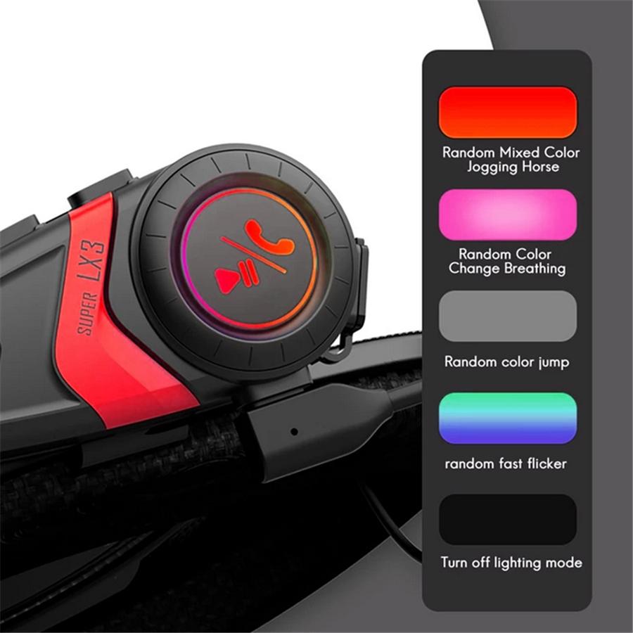 Беспроводная Bluetooth 5.0 гарнитура для мотоциклетного шлема, Hands Free, наушники для музыки