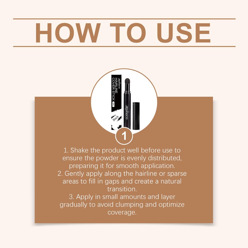 Black Hair Color Pen, Natural Root Touch-Up, Easy Smooth Application