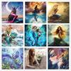 Full Round Drill 5D Diamond Mermaid Embroidery Pictures Of Rhinestones Roses Mosaic Sunflower Diamond Painting Wall Decor