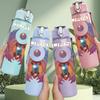 1PC Purple Moon Symbol 750ml Sports Water Bottle Leakproof Straw Lid Outdoor Office Home