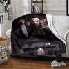 Halloween Horror Icon Flannel Blanket Super Soft Warm Cozy Blanket For Sofa Bed Office Travel Allseason Home Decor Gift