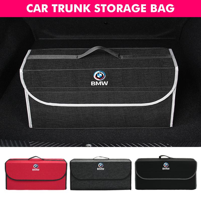 Car Trunk Organizer Large Capacity Storage Folding Box Auto Accessories For BMW G01 G02 F15 F16 G05 G06 G07 F07 G30 G32 F40 F44 SU5