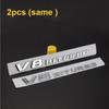 2pcs Letter Emblem  V12BITURBO V8 BITURBO 4MATIC+ TURBO 4MATIC Car Styling Fender Logo Sticker Chrome Black Red