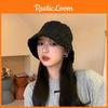 Korean Style Timeless Sun Protection Bucket Hat For Women With Wide Brim Design Vintage