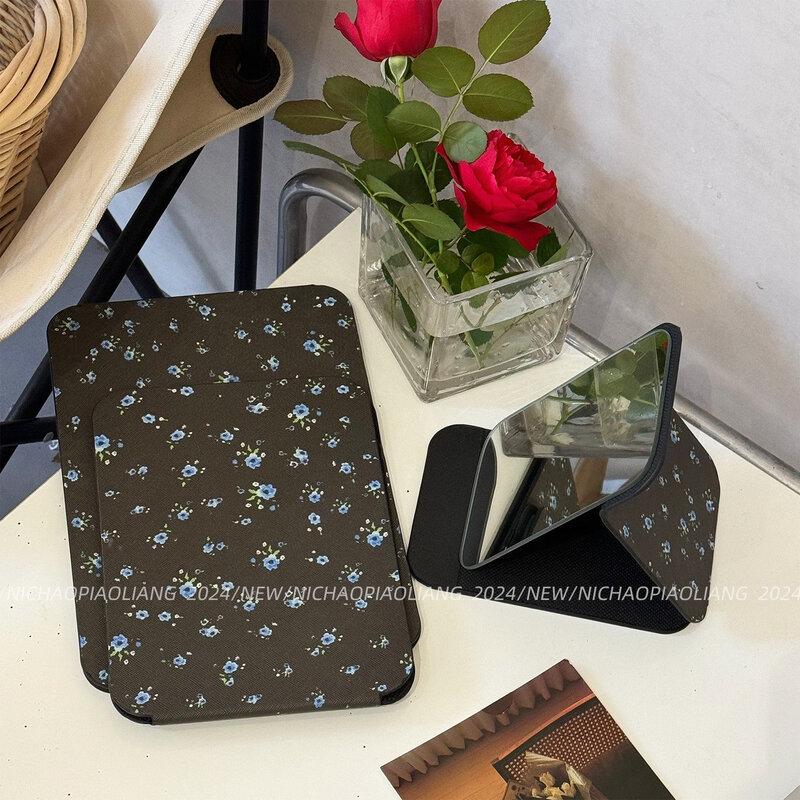 Retro Floral Portable Folding Makeup Mirror