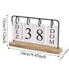 Wooden Desktop Flip Calendar Turn Page Design Vintage Standing Calendar Creative Series Date Display Wooden Calendar