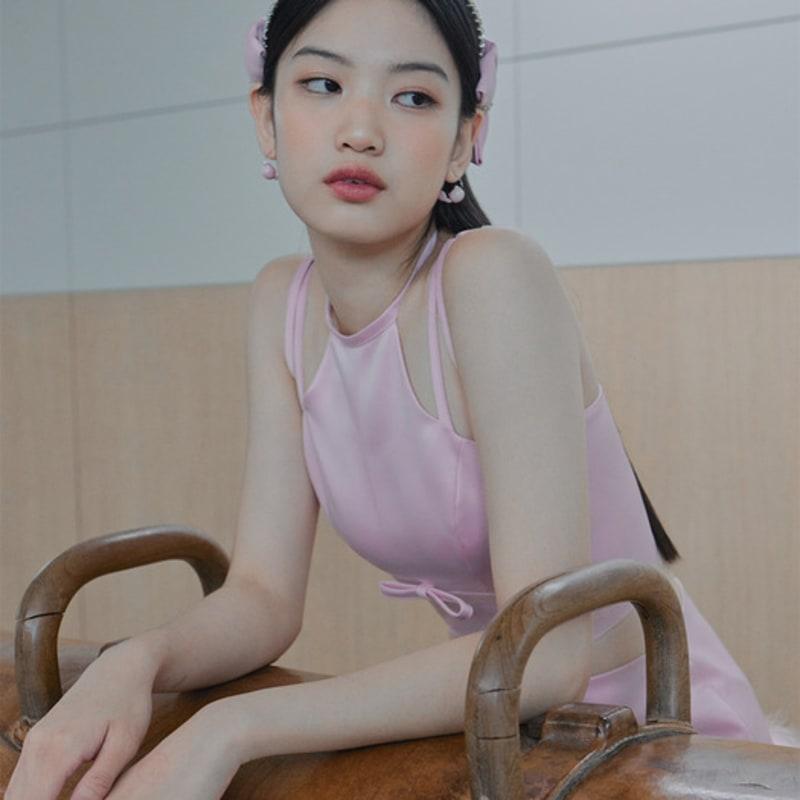 LOVUEE Повязка на голову с тройным бантом цвета балетной розы