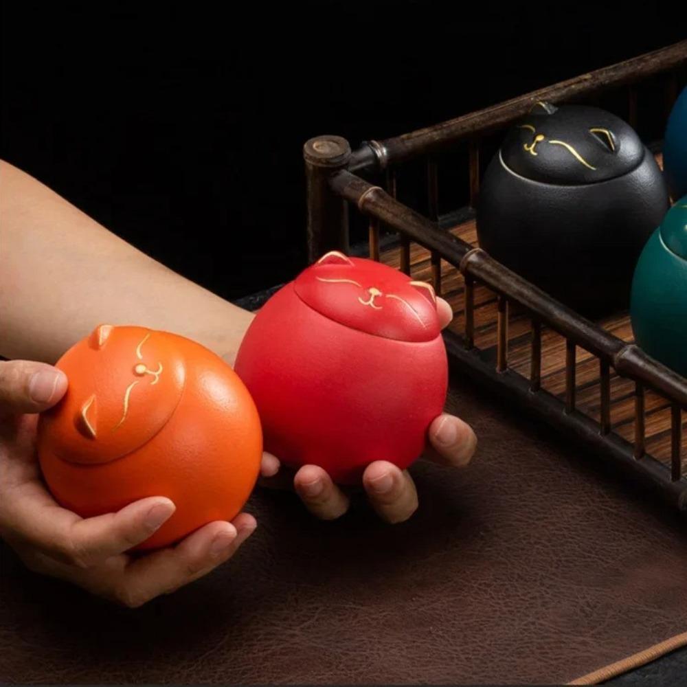 Ceramic Funeral Urn for Pets 200ml Memento Burial Holder Keepsake Memory Box  Desktop Decoration