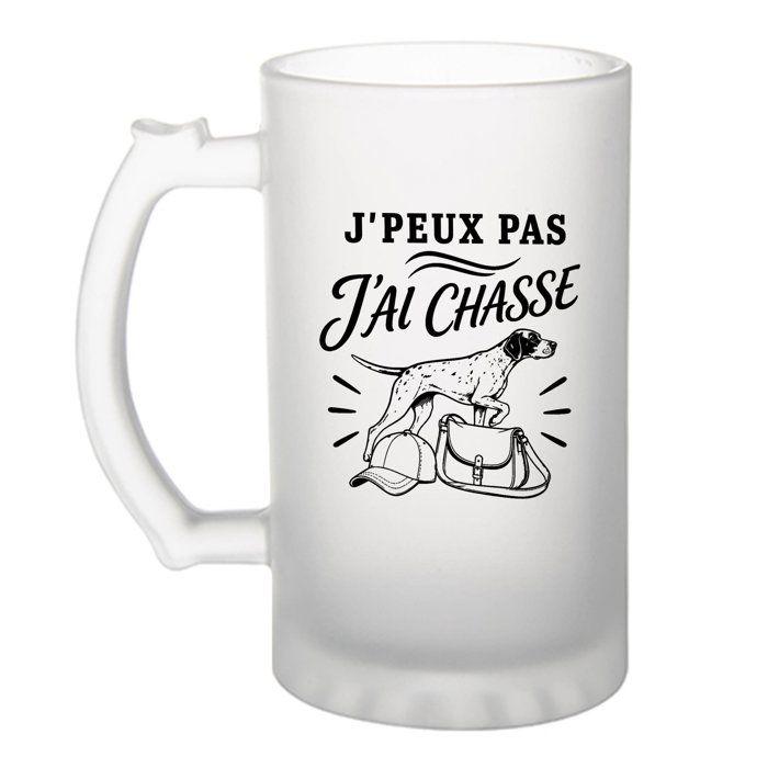 Chope - PLANETEE - J'peux pas minimaliste - Givré 470 ml - Verre trempé - Imprimé en Bretagne