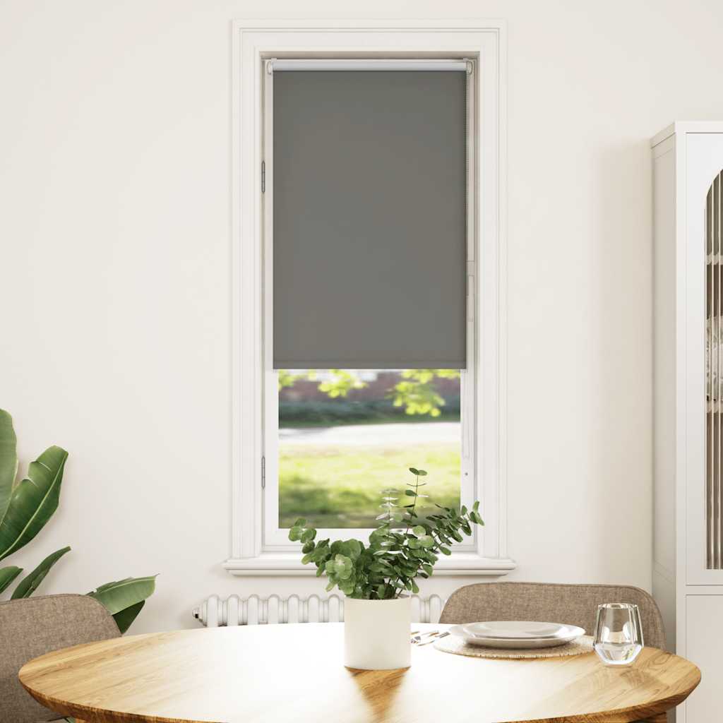 Blackout Roller Blind Grey 50x175 cm Fabric Width 45.7 cm Polyester