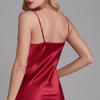 Summer Women Silk Satin Night Dress Sleeveless Nighties V Neck Plus Size Long Nightdress