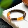 Nan Hong Agarwood & 925 Silver Fu Charm Bracelet with Medicine-Infused Beads