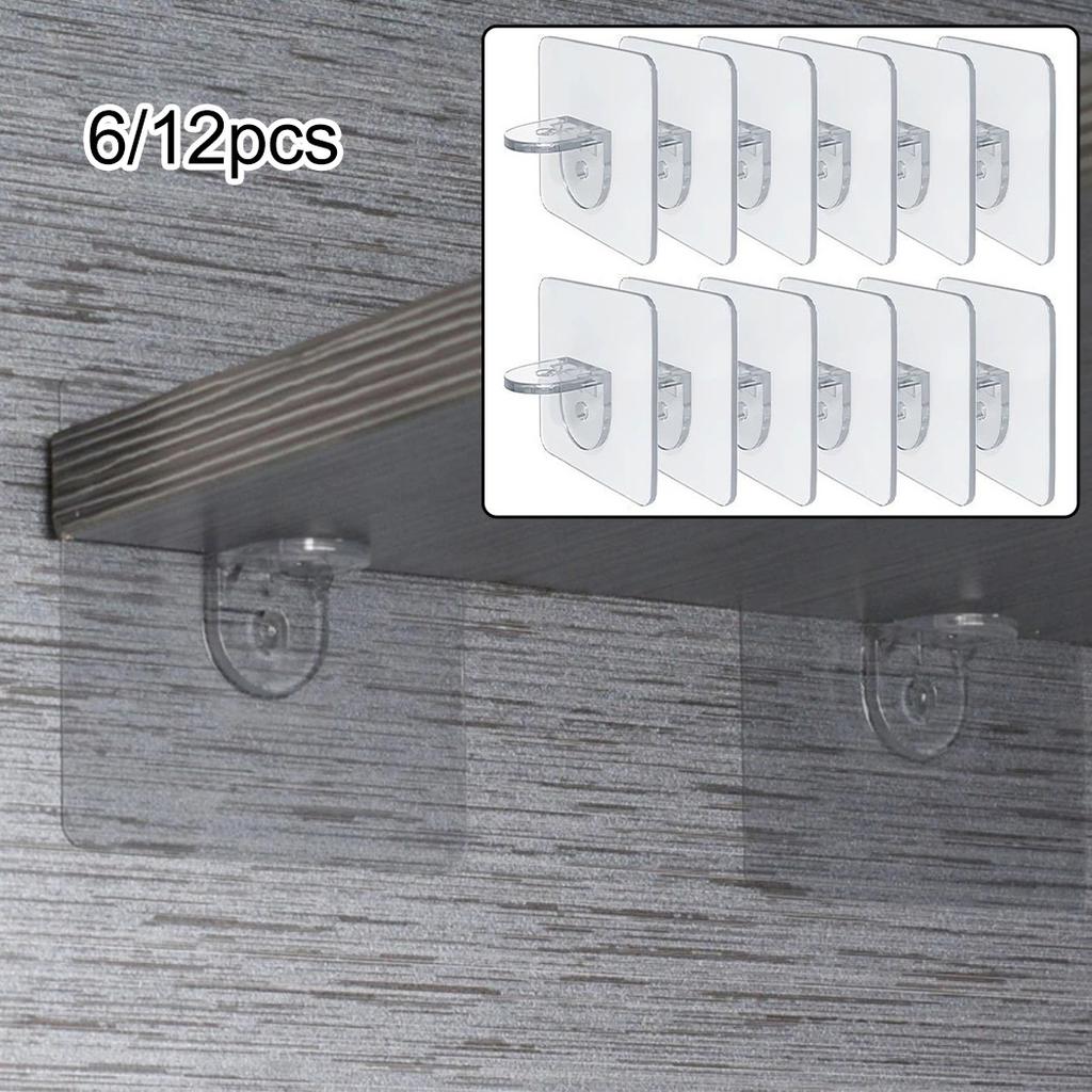 6/12 шт. Держатель-перегородка для гардероба, самоклеящийся без перфорации для опорной рамы полки