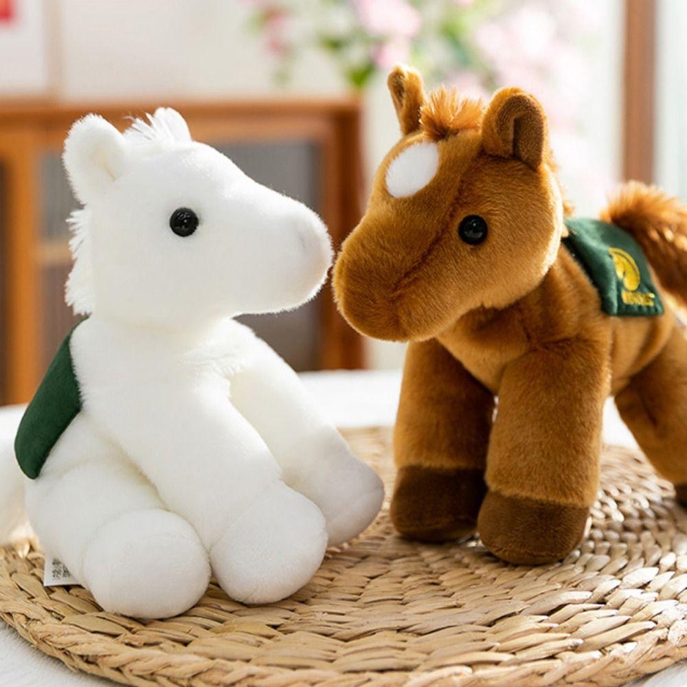 Simulation Horse Realistic Horse Stuffed Toy Stuffed Animal Horned Sheep Plush Toys  Children Toys