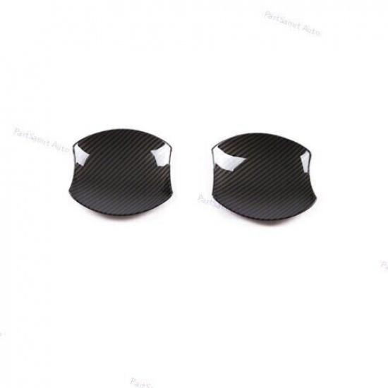 2pcs Carbon Fiber Cover Trim Door Handle Bowl ABS For Toyota FJ Cruiser 2007 ~14