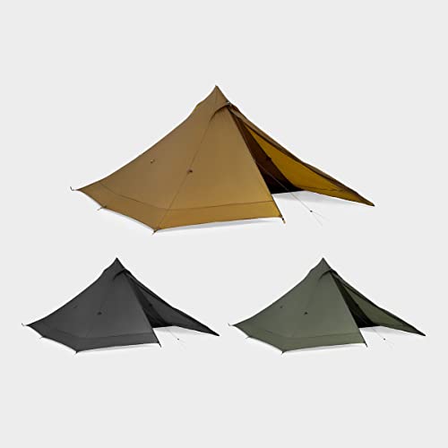 Thous Winds Solo Tent, Lightweight, Easy Setup, One-Pole, Compact, 4-Season, Pyramid Tent for 2 People, Windproof and Waterproof, 15D Nylon, 2000mm Wa