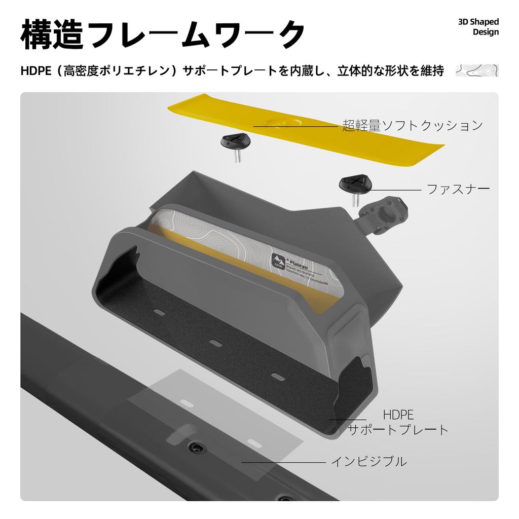 Rhinowalk Bicycle Top Tube Waterproof Bag with Magnetic Closure, Small Storage Bag for Road Bicycles, Designed to Prevent Knee Injuries