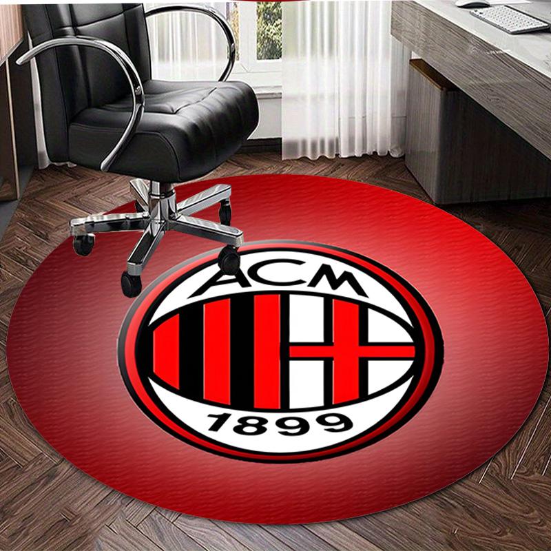 1pc A-AC Milan Print Round Carpet Chair Round Carpet Suitable for Bedroom Living Room Home Decorative Carpet
