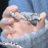 Корейский стиль модный геометрический браслет с синей волной винтажный легкий роскошный открывающийся регулируемый браслет для женщин ювелирные изделия подарки