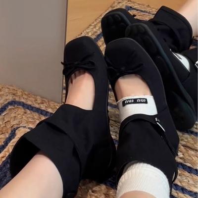 Балетные крутые ботинки женские новые летние дышащие с внутренней высотой каблука туфли Мэри Джейн повседневные универсальные короткие ботинки