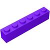 Classic Bulk Brick Block 1x6, 100 Piece Full Transparency Brick 1x6, Compatible with Lego Parts and Pieces 3009, Creative Play Set - Compatible with