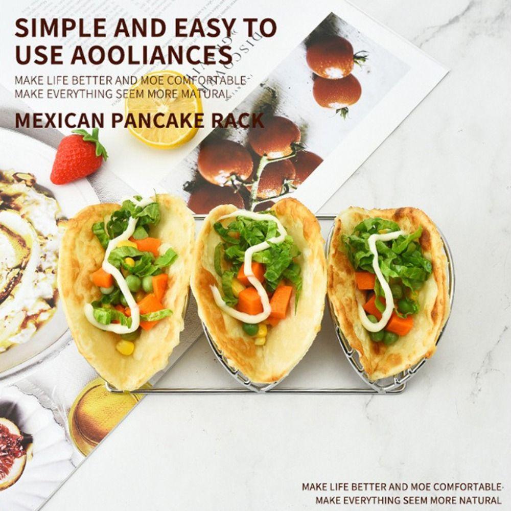 304 Stainless Steel Taco Holder Stands Multi-layer Pies Display Rack Taco Tray Plates  Pancake