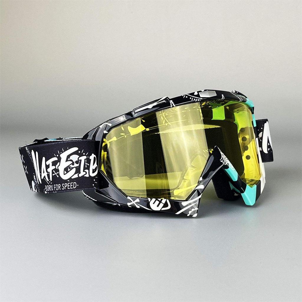 2026 Vibrant Frame Design Motocross Goggles UV400 Lens Lightweight Durable Adjustable Strap Outdoor Sports Riding Goggles