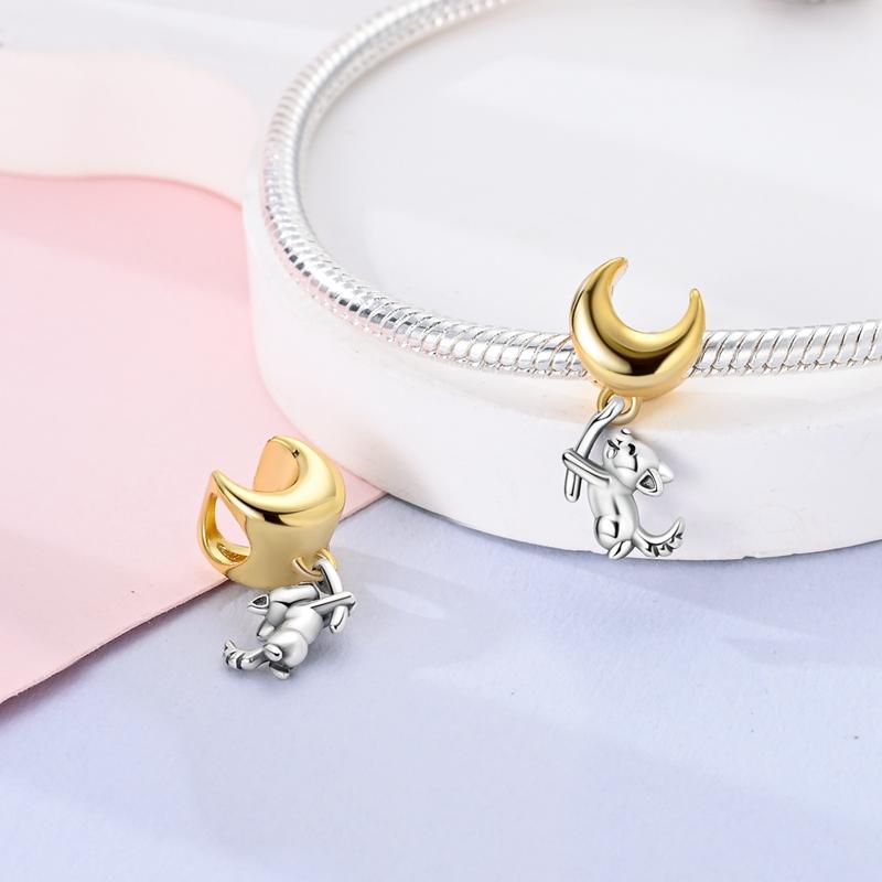 Медные Оригинальные Шармы Любовь Сердце Собака Кошка Лапы Подвеска Бусины Подходят для Браслета Mula DIY Ювелирные Изделия Для Женщин Подарок