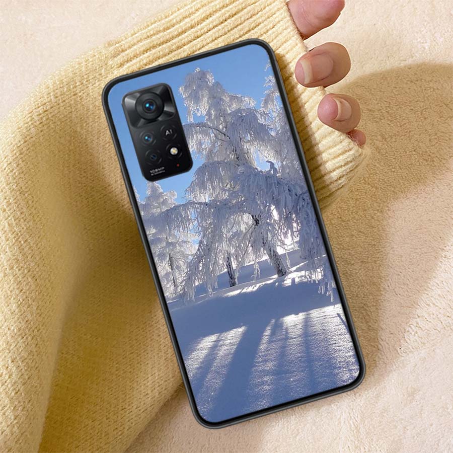 New Landscape Winter Light Snow Luxury Phone Case For Redmi 13C 14C Note 14 13 Pro Plus 5G Clear Capa 12 12C 10A 10C 10 9A 9C 9T