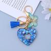 1 шт. Брелок Креативная кисточка-бабочка для кошелька, сумочки, брелок с сердечком любви, аксессуары для ключей автомобиля, брелок из смолы, кристалл