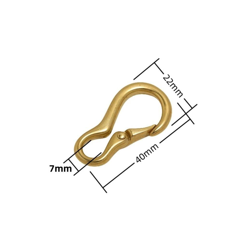 Solid Brass Carabiner Clip Rustproof Camping Keychain Heavy-Duty Spring Snap Hook Hiking