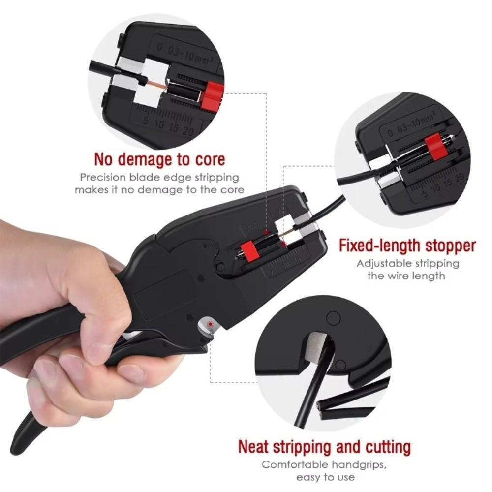 Mini Automatic Wire Stripper 2 in 1 Cutting Pliers Stripping Pliers for 0.03-10mm2 Cable Cutting