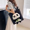 Сумка женская 2024 новая холщовая сумка, переносная сумка через плечо милая сумка-панда, повседневная сумка большой вместимости