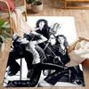Queen Rock Band In Black Leather Themed Anti-Slip Rugs - Polyester Home Decor, Suitable for Bedrooms, Living Rooms, Doorways, Studios, and Decorations