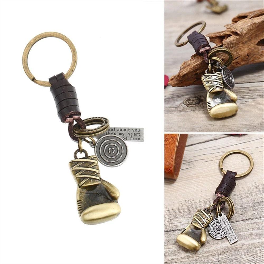 Pendant Packaging Decoration Boxing Gloves Keychains Punk Boxing Gloves Gift Souvenir Keys Holder