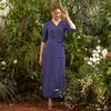 Lipbbam Creora Romona 3 4 Sleeve Long Wrap Dress Ldm10dj01