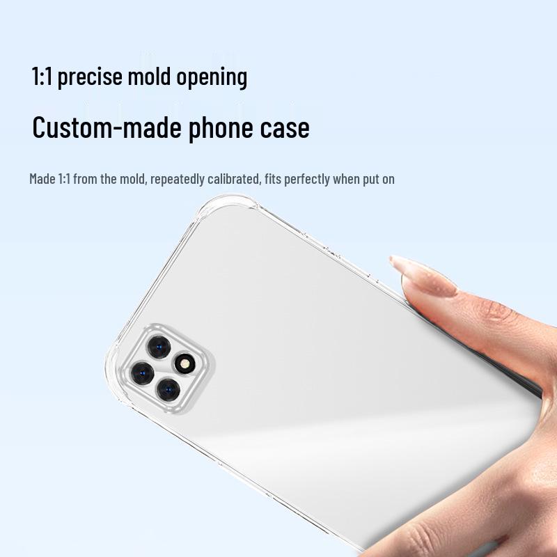 Прозрачный защитный чехол для телефона OPPO A72 из ТПУ с подушками безопасности, защитой от падений