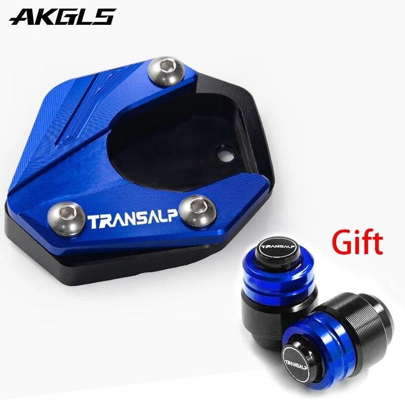 For Honda XLV 600 650 700 TRANSALP 600 Side Bracket Extension Pad Bracket Plate Enlargement and Tire Air Valve Cover Accessories