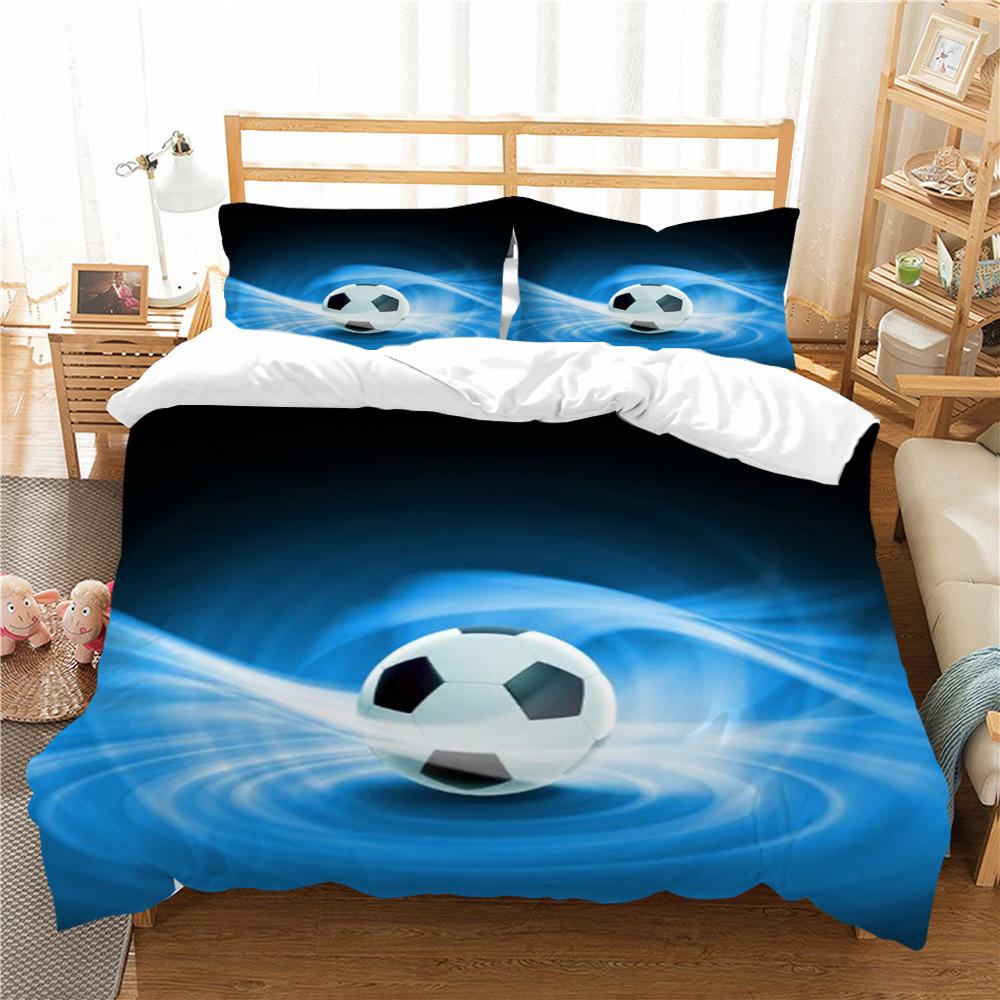 Duvet Cover 3D Home Bedspreads Football Quilt Cover High Quality Bed Cover Suit with Pillowcase Soft Bedding Cover