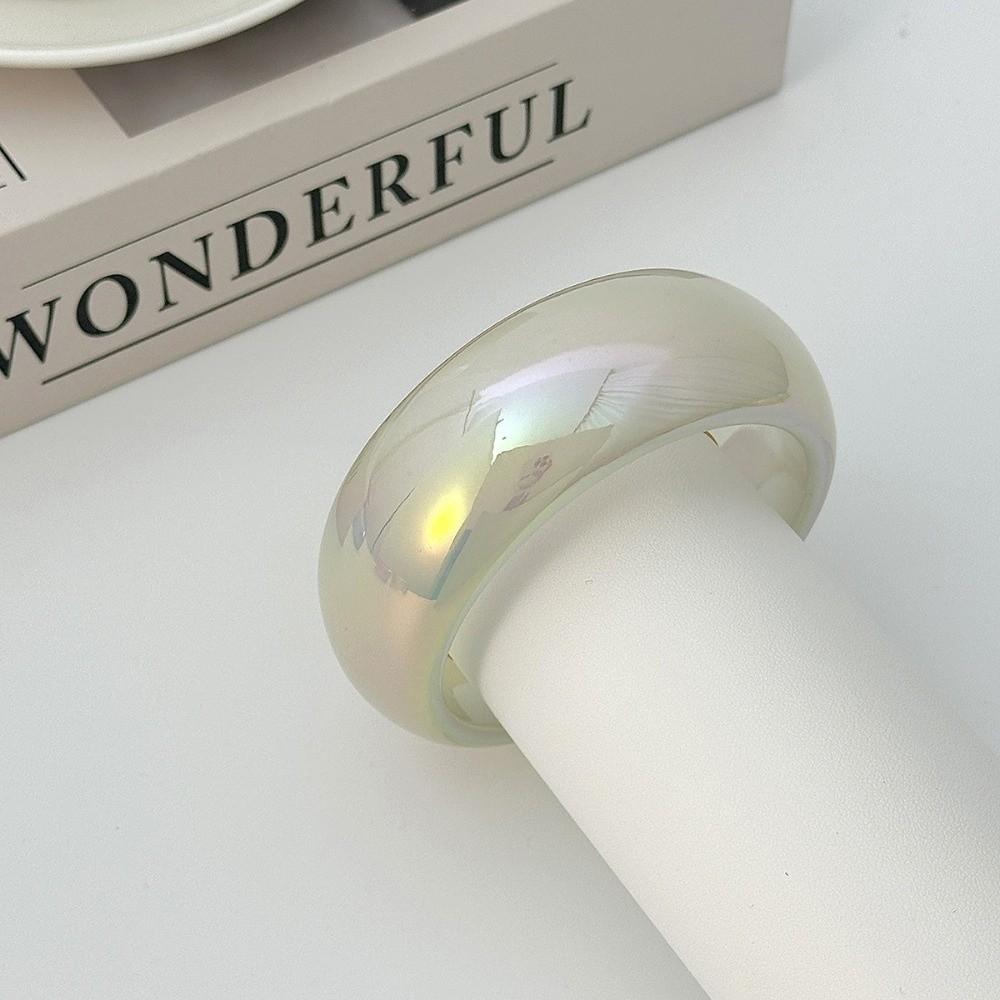 Transparent Laser Bracelets Irregular Geometric Chunky Bangles Colorful Resin Bangles  Boho Style