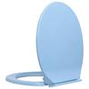 Toilet Seat with Soft Close Mechanism Blue Oval