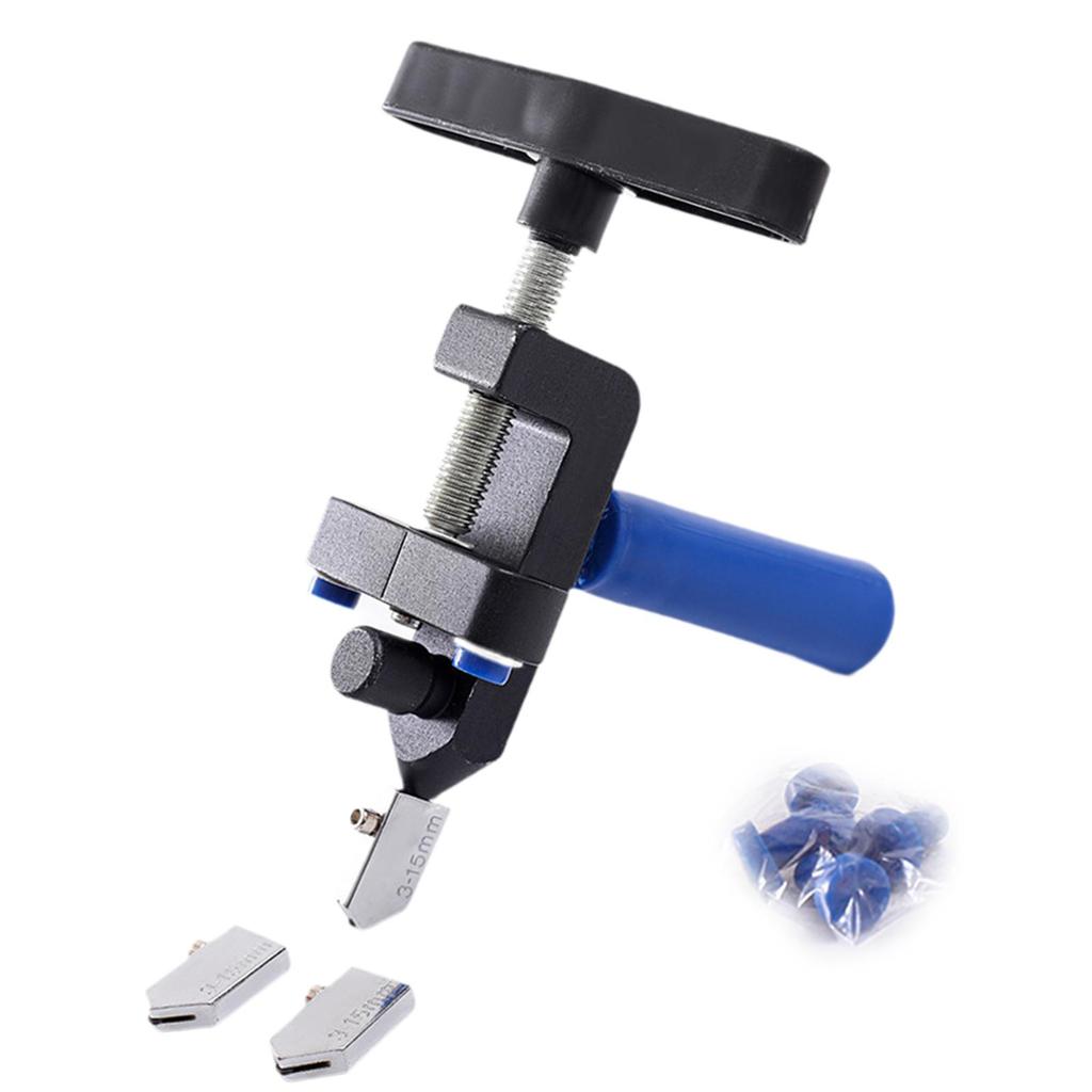 2 in1 Glass Tiles Cutter DIY Glass Mirror Cutting Breaking Practical Fits 3-15mm Thickness for Building Engineering Home DIY