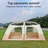 Travel Camping Tent with 2 Rooms Large Family Cabin Tent Breathable and Rainproof for 8-12 Persons