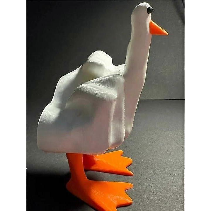 Middle Finger Duck Resin Ornament, Funny Middle Finger Duck Figurine Funny Middle Finger Duck Statue Decoration Middle Finger Duck