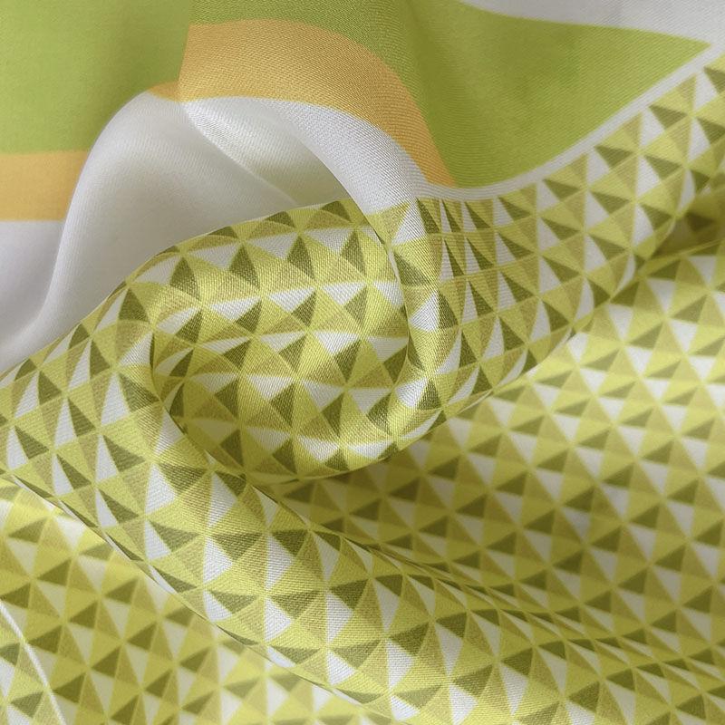 Women's Vibrant Yellow Small Square Scarf: Lightweight Multi-use As Scarf Belt & Necktie Skin-brightening