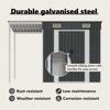 Garden Shed with Lean to Roof Anthracite Grey 277 x 107 x 181 cm Steel